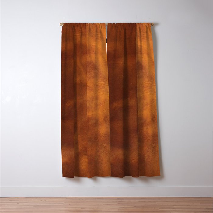 cognac suede leather ( faux  ) Window Curtain Gallery Image 3