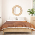 cognac suede leather ( faux  ) Duvet Cover Gallery Image 3