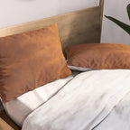 cognac suede leather ( faux  ) Pillow Sham Gallery Image 2