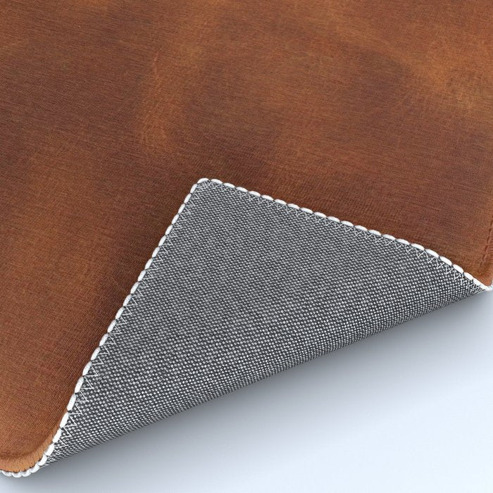 cognac suede leather ( faux  ) Rug Gallery Image 4