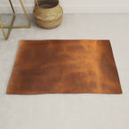 cognac suede leather ( faux  ) Rug Gallery Image 1