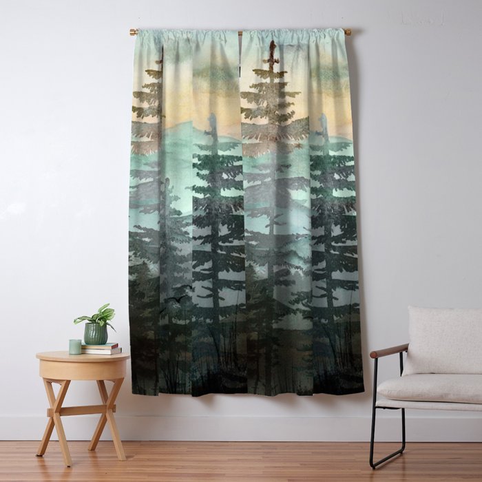 Pine Trees Window Curtain Gallery Image 5