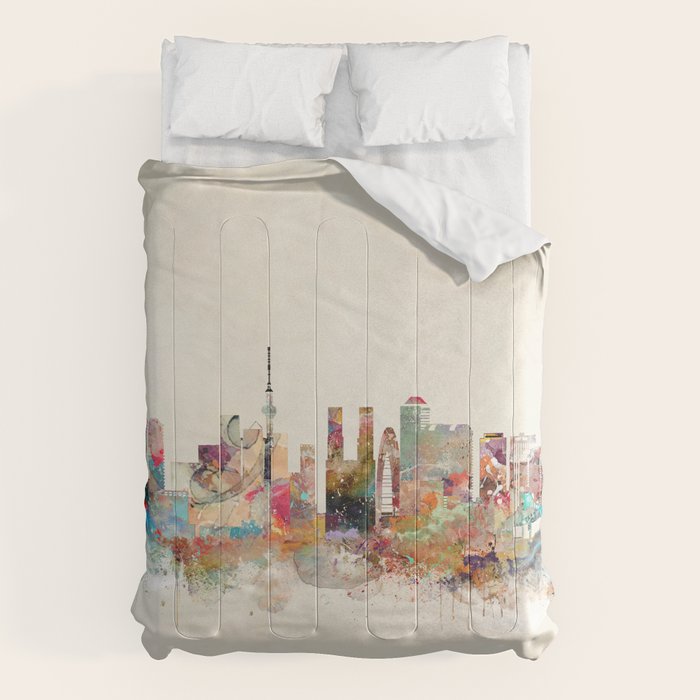 tokyo japan skyline Comforter Gallery Image 1
