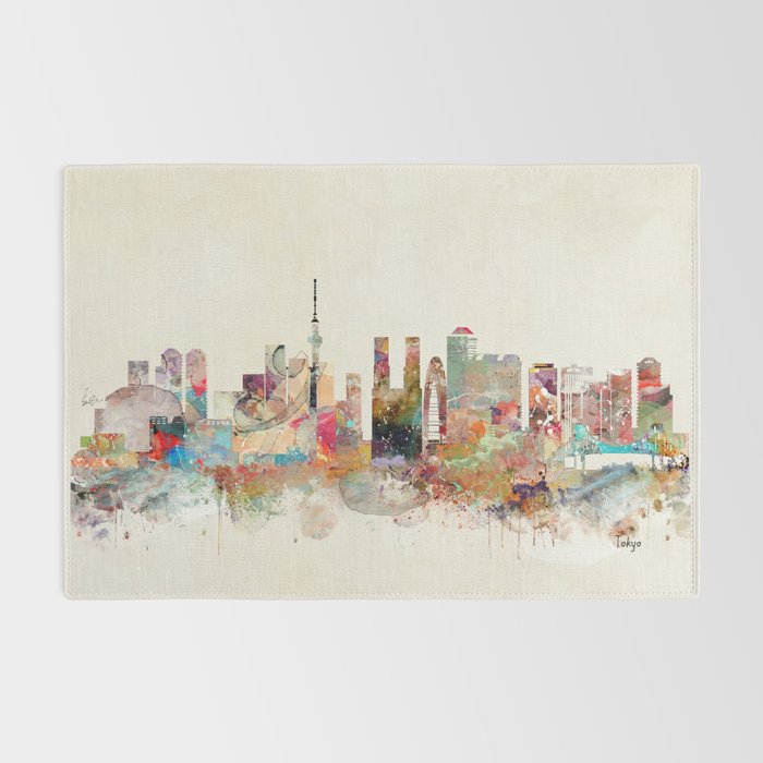 tokyo japan skyline Rug Gallery Image 2