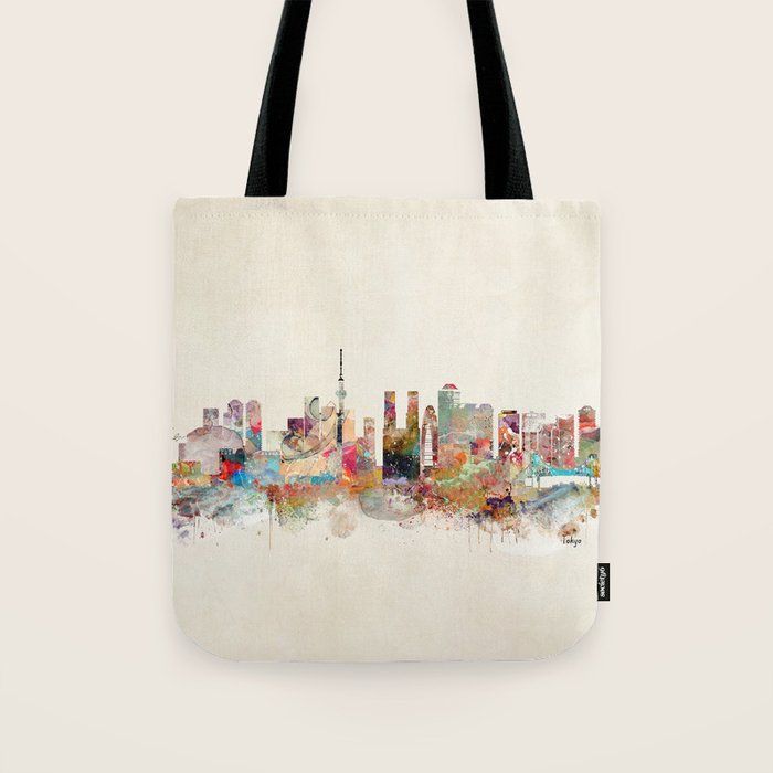 tokyo japan skyline Tote Bag Gallery Image 1