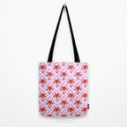 Retro love heart cartoon character pattern Tote Bag Gallery Image 2