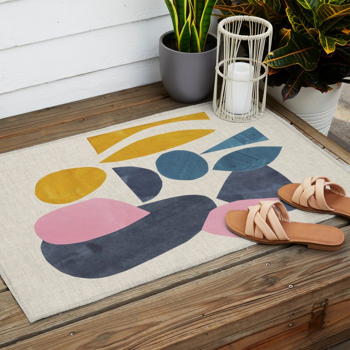 Gold Among Rocks Outdoor Rug Gallery Image 2