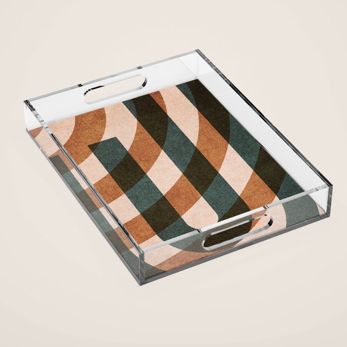 ABSTRACT ALPHABET / Decorative J Acrylic Tray Gallery Image 1