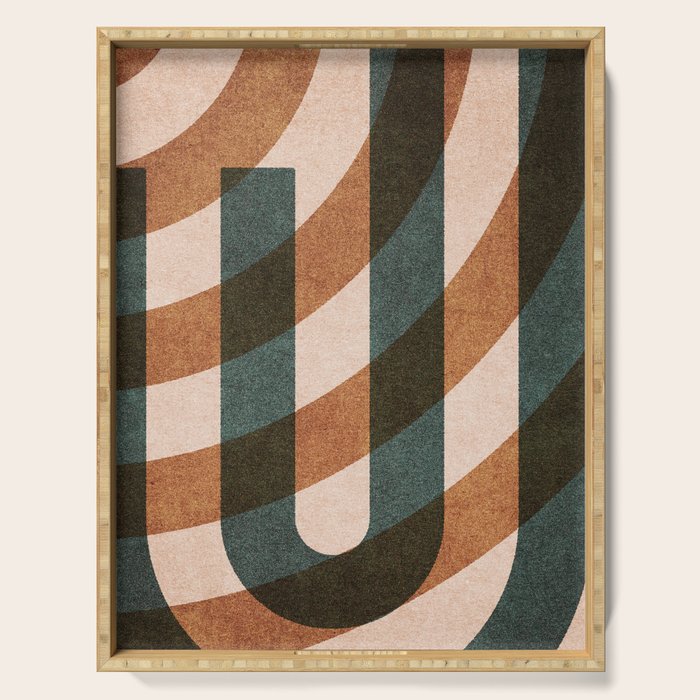 ABSTRACT ALPHABET / Decorative J Serving Tray Gallery Image 1