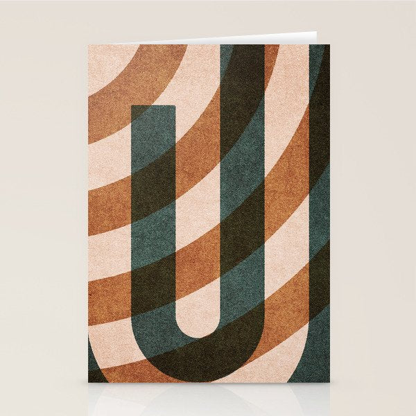 ABSTRACT ALPHABET / Decorative J Stationery Card Gallery Image 1