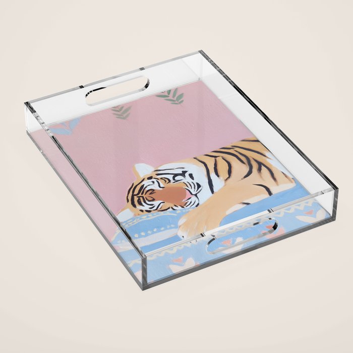 Dreaming Tiger Botanical Bliss Acrylic Tray Gallery Image 1