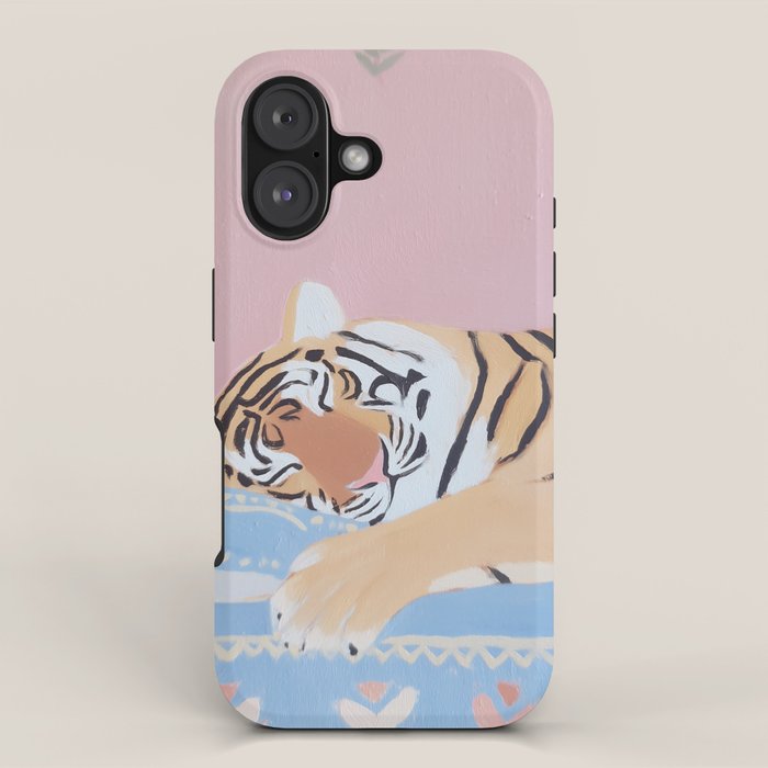 Dreaming Tiger Botanical Bliss iPhone Case Gallery Image 1