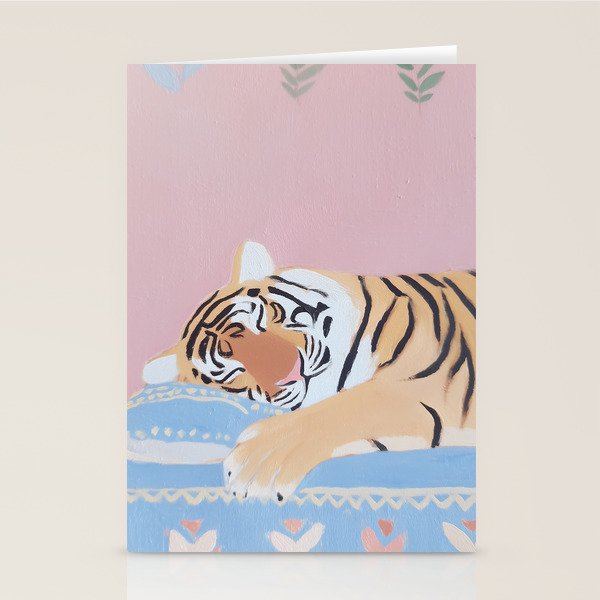 Dreaming Tiger Botanical Bliss Stationery Card Gallery Image 2