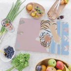 Dreaming Tiger Botanical Bliss Cutting Board Gallery Image 2
