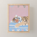 Dreaming Tiger Botanical Bliss Mini Art Print Gallery Image 1