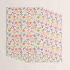 Vintage Coquette Colorful Bows Pattern Wrapping Paper Gallery Image 3