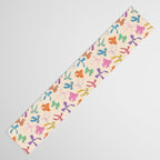Vintage Coquette Colorful Bows Pattern Table Runner Gallery Image 3