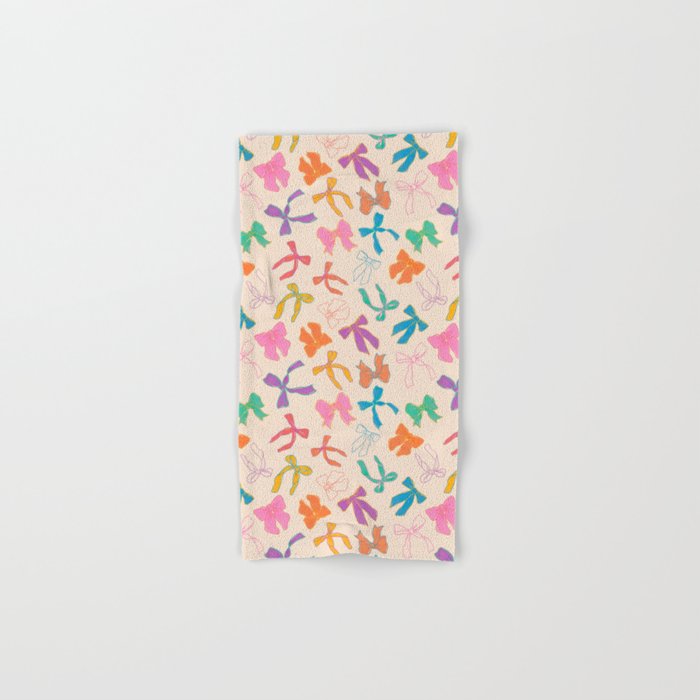 Vintage Coquette Colorful Bows Pattern Bath Towel Gallery Image 1