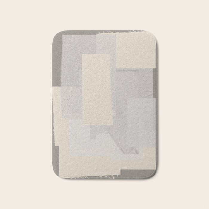 Pattern on Pattern Paper Collage Contemporary Texture  Bath Mat Gallery Image 1