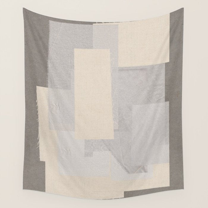 Pattern on Pattern Paper Collage Contemporary Texture  Wall Tapestry Gallery Image 4