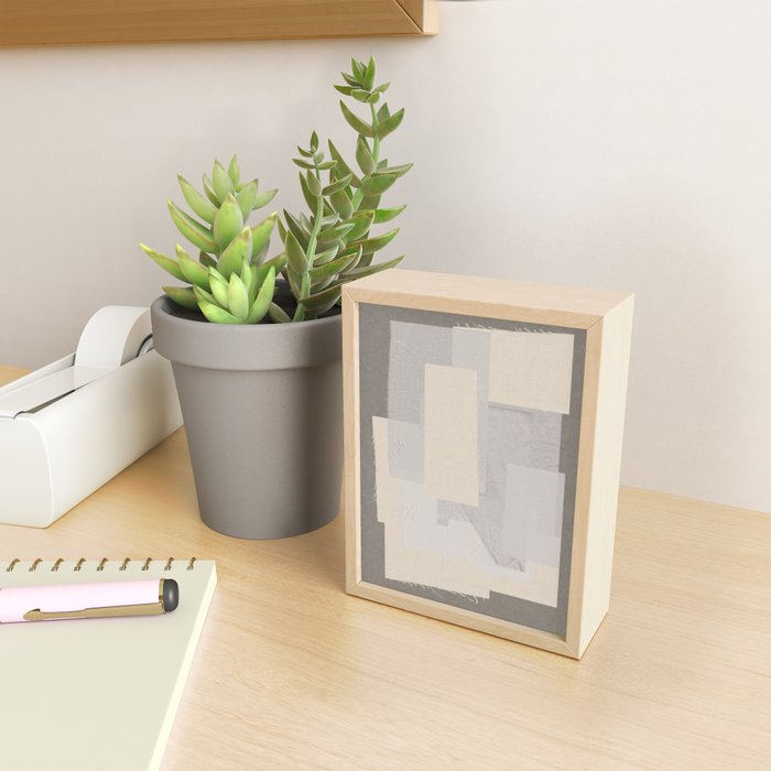 Pattern on Pattern Paper Collage Contemporary Texture  Mini Art Print Gallery Image 2