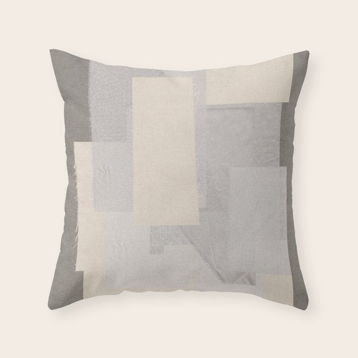 Pattern on Pattern Paper Collage Contemporary Texture  Throw Pillow Gallery Image 6