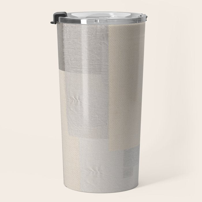 Pattern on Pattern Paper Collage Contemporary Texture  Travel Mug Gallery Image 3