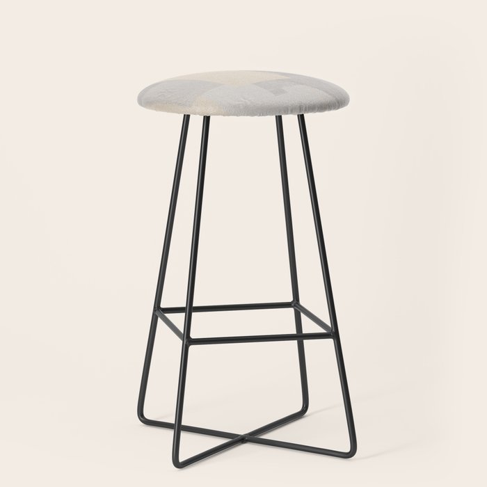 Pattern on Pattern Paper Collage Contemporary Texture  Stool Gallery Image 1