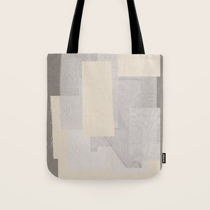 Pattern on Pattern Paper Collage Contemporary Texture  Tote Bag Gallery Image 1