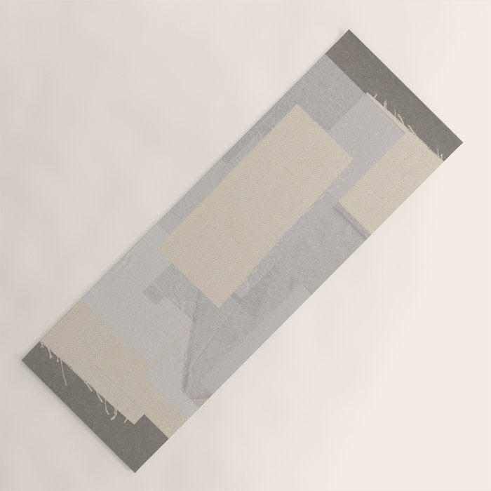 Pattern on Pattern Paper Collage Contemporary Texture  Yoga Mat Gallery Image 1