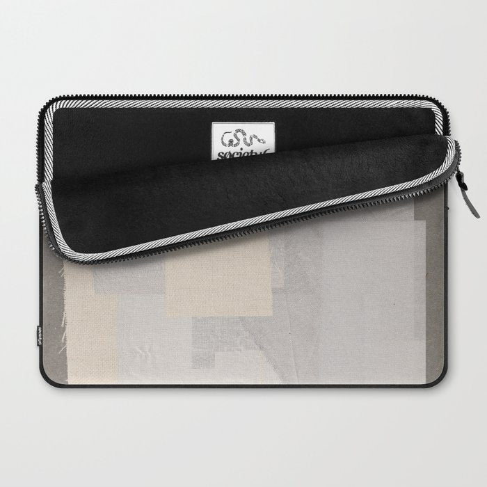Pattern on Pattern Paper Collage Contemporary Texture  Laptop Sleeve Gallery Image 2