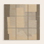 Pattern on Pattern Paper Collage Contemporary Texture  Wood Wall Art Gallery Image 1