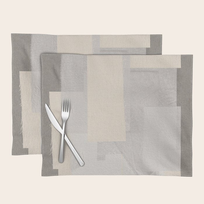 Pattern on Pattern Paper Collage Contemporary Texture  Placemat Gallery Image 1