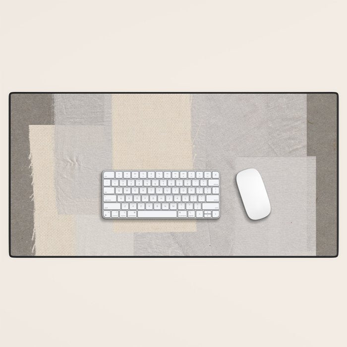 Pattern on Pattern Paper Collage Contemporary Texture  Desk Mat Gallery Image 1