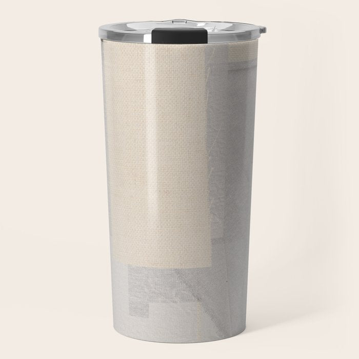 Pattern on Pattern Paper Collage Contemporary Texture  Travel Mug Gallery Image 1
