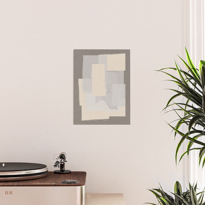 Pattern on Pattern Paper Collage Contemporary Texture  Poster Gallery Image 2