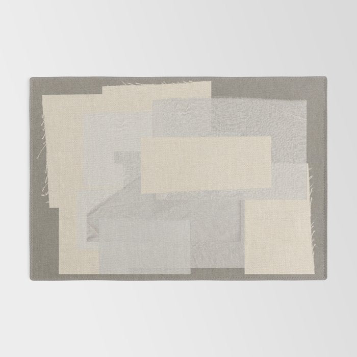 Pattern on Pattern Paper Collage Contemporary Texture  Rug Gallery Image 2