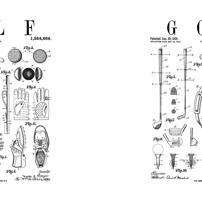Golf Club Golfer Old Vintage Patent Drawing Print Coffee Mug Gallery Image 2