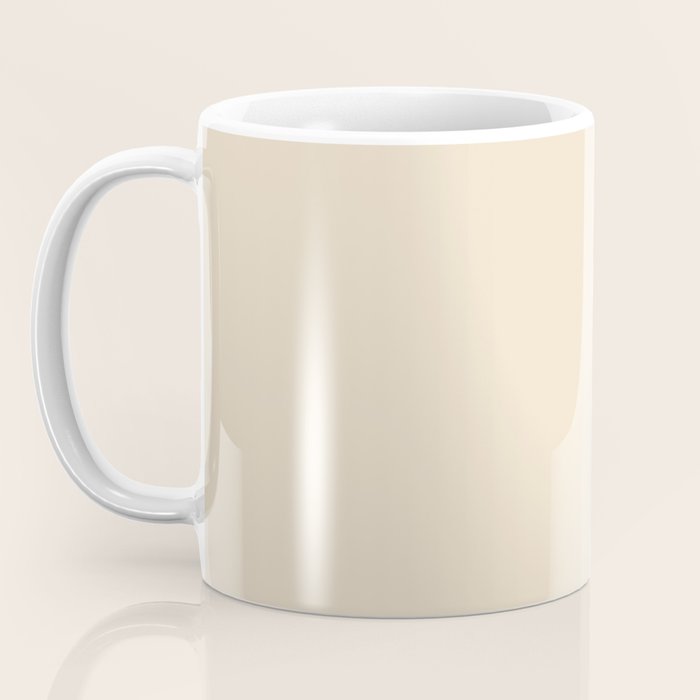 Light Neutral Cream Beige Solid Coffee Mug Gallery Image 3