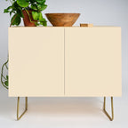 Light Neutral Cream Beige Solid Credenza Gallery Image 1