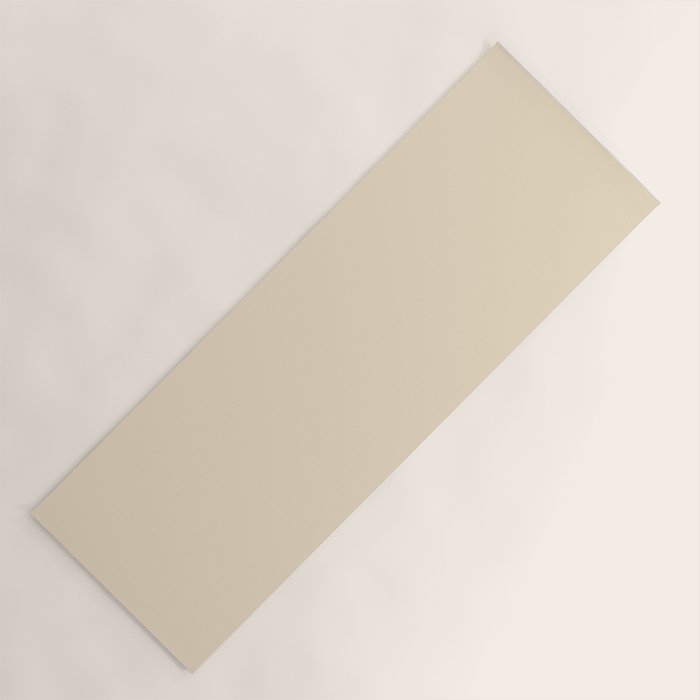 Light Neutral Cream Beige Solid Yoga Mat Gallery Image 1
