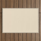 Light Neutral Cream Beige Solid Outdoor Rug Gallery Image 1