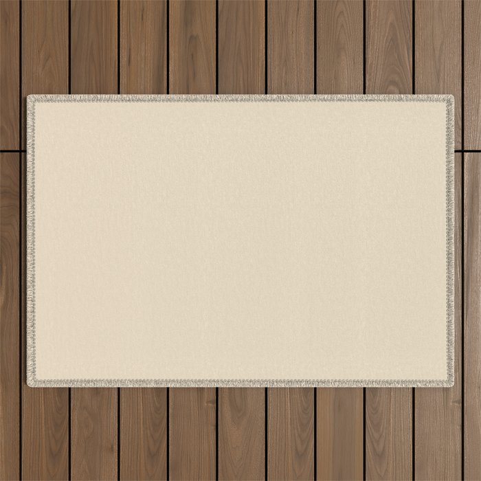 Light Neutral Cream Beige Solid Outdoor Rug Gallery Image 1