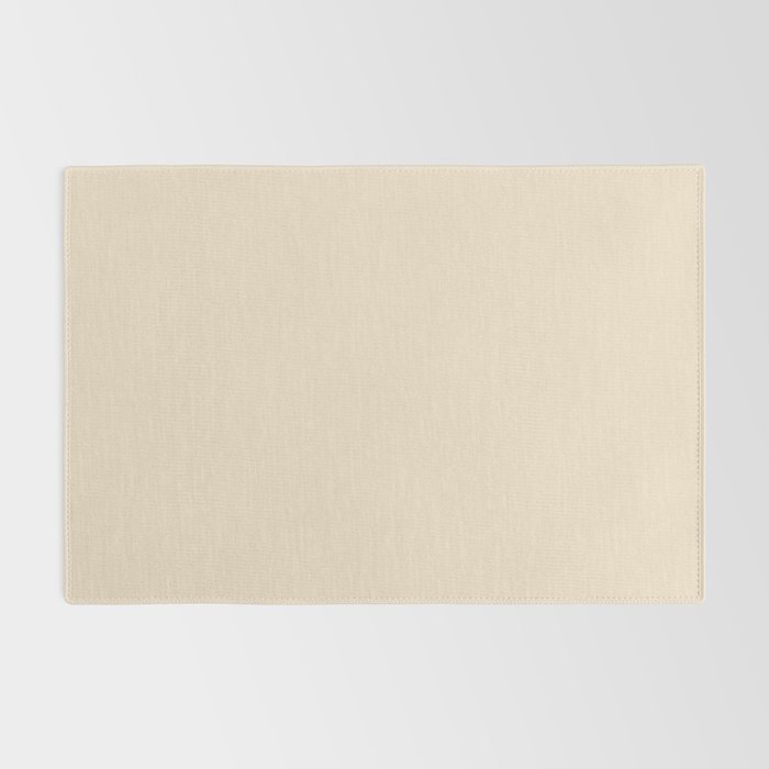 Light Neutral Cream Beige Solid Rug Gallery Image 2