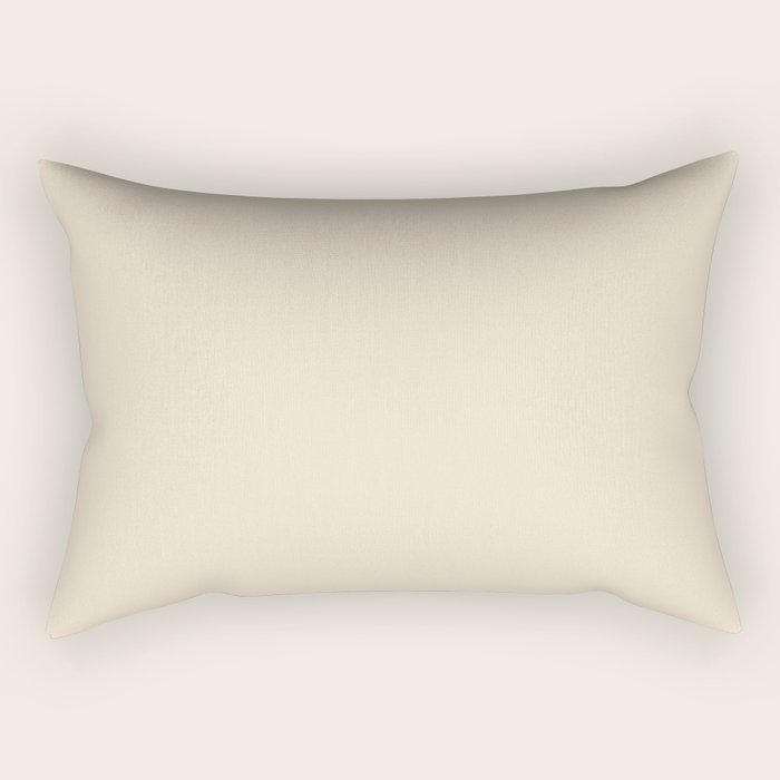 Light Neutral Cream Beige Solid Rectangular Pillow Gallery Image 1
