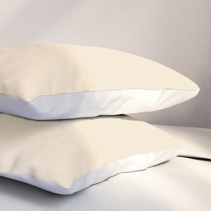 Light Neutral Cream Beige Solid Pillow Sham Gallery Image 3