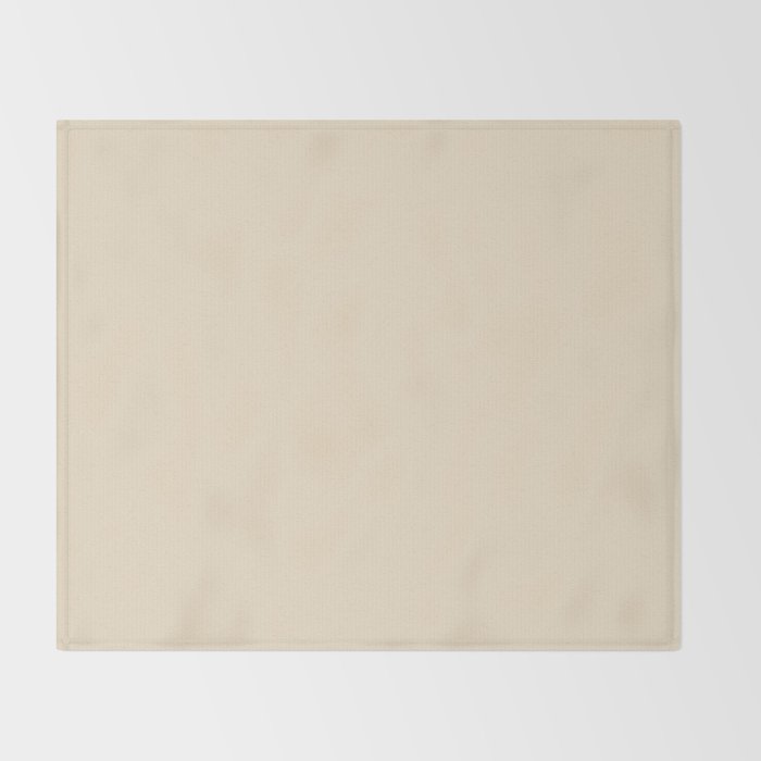 Light Neutral Cream Beige Solid Throw Blanket Gallery Image 2
