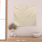 Light Neutral Cream Beige Solid Wall Tapestry Gallery Image 2