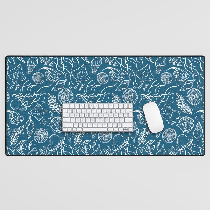 Sea Life - Marine Blue Desk Mat Gallery Image 1