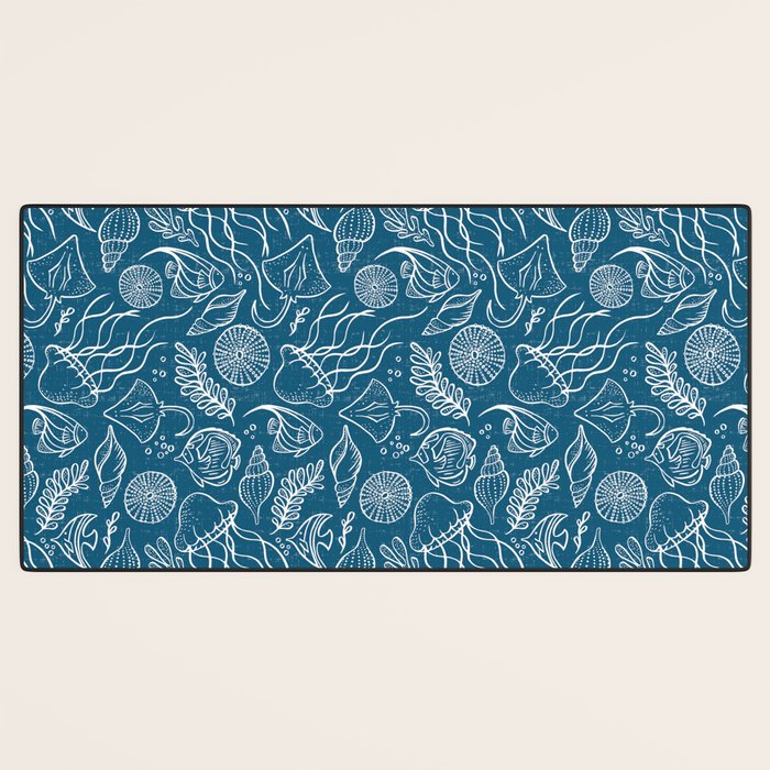 Sea Life - Marine Blue Desk Mat Gallery Image 3